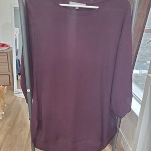 Semi-Sheer Light-Weight Tunic Blouse